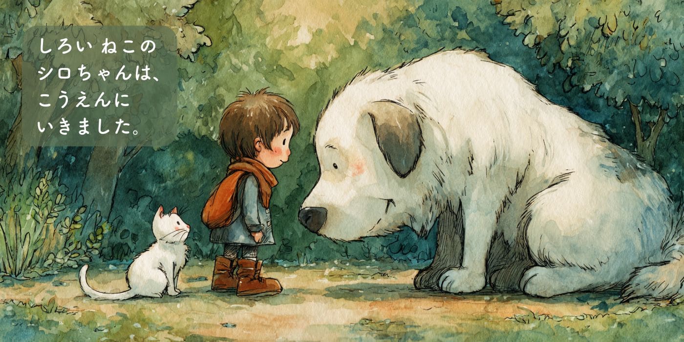 完成した絵本のサンプル